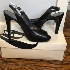 Nine West Black sling Back Peep Toe Pumps
